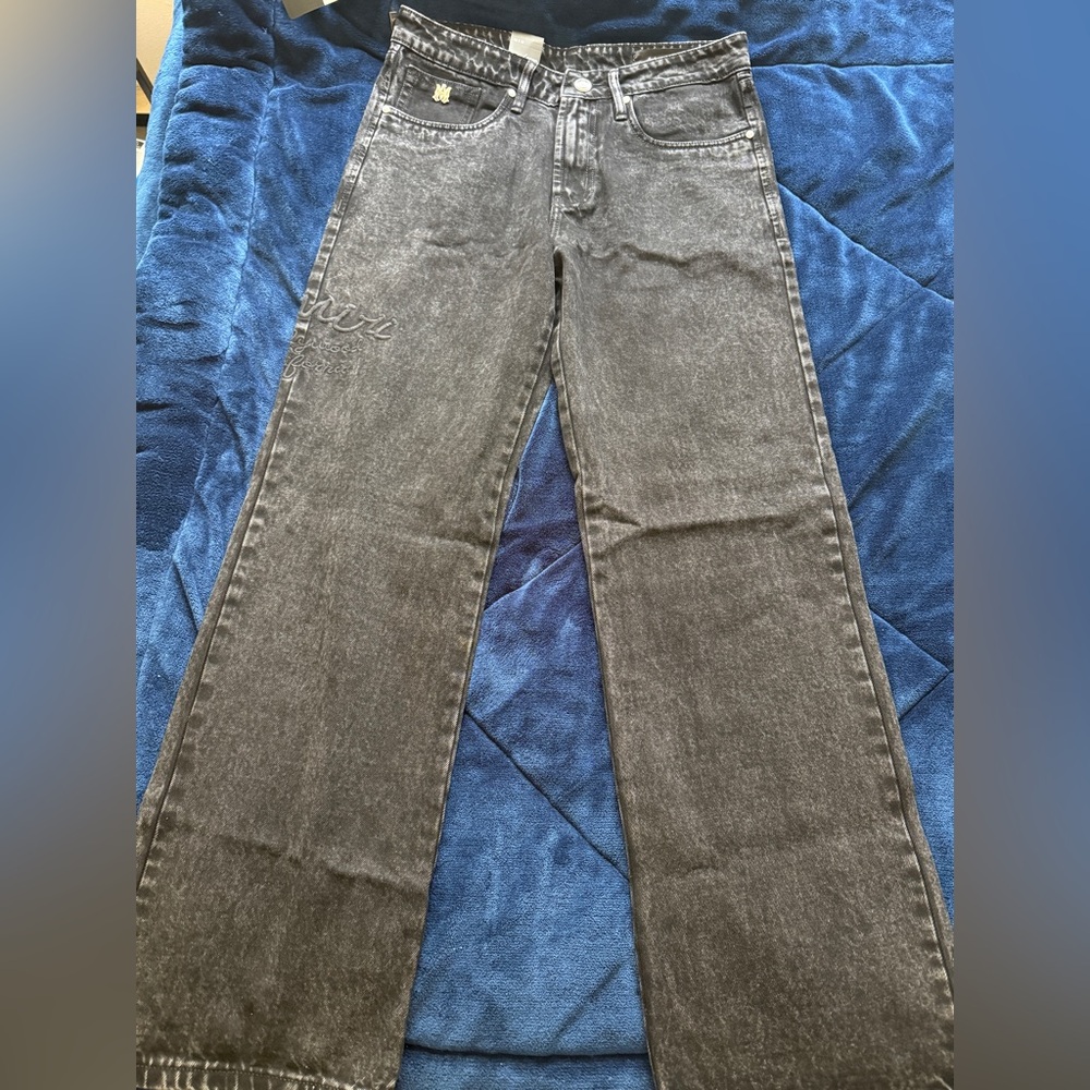 AMIRI Charcoal Straight-Leg Jeans